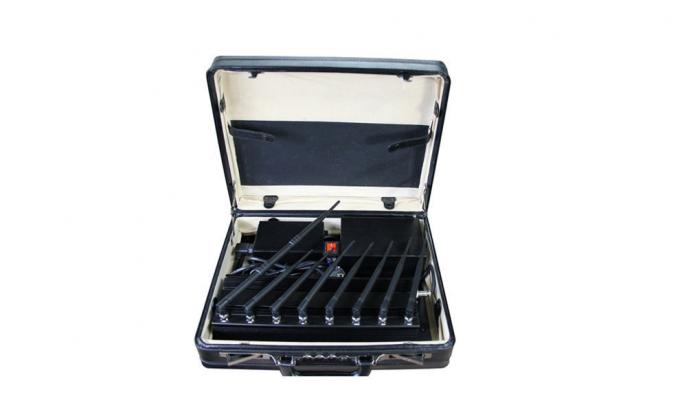 ケースケース 8 バンド 4G 携帯電話信号妨害器,WiFi GPS 妨害器 UHF VHF リモコン付き妨害器 0